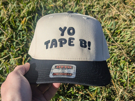 Yo Tape B! Embroidered Trucker Cap - Otto Cap Rave Hat Festival Outfit Raver Gift 5 Panel Cap
