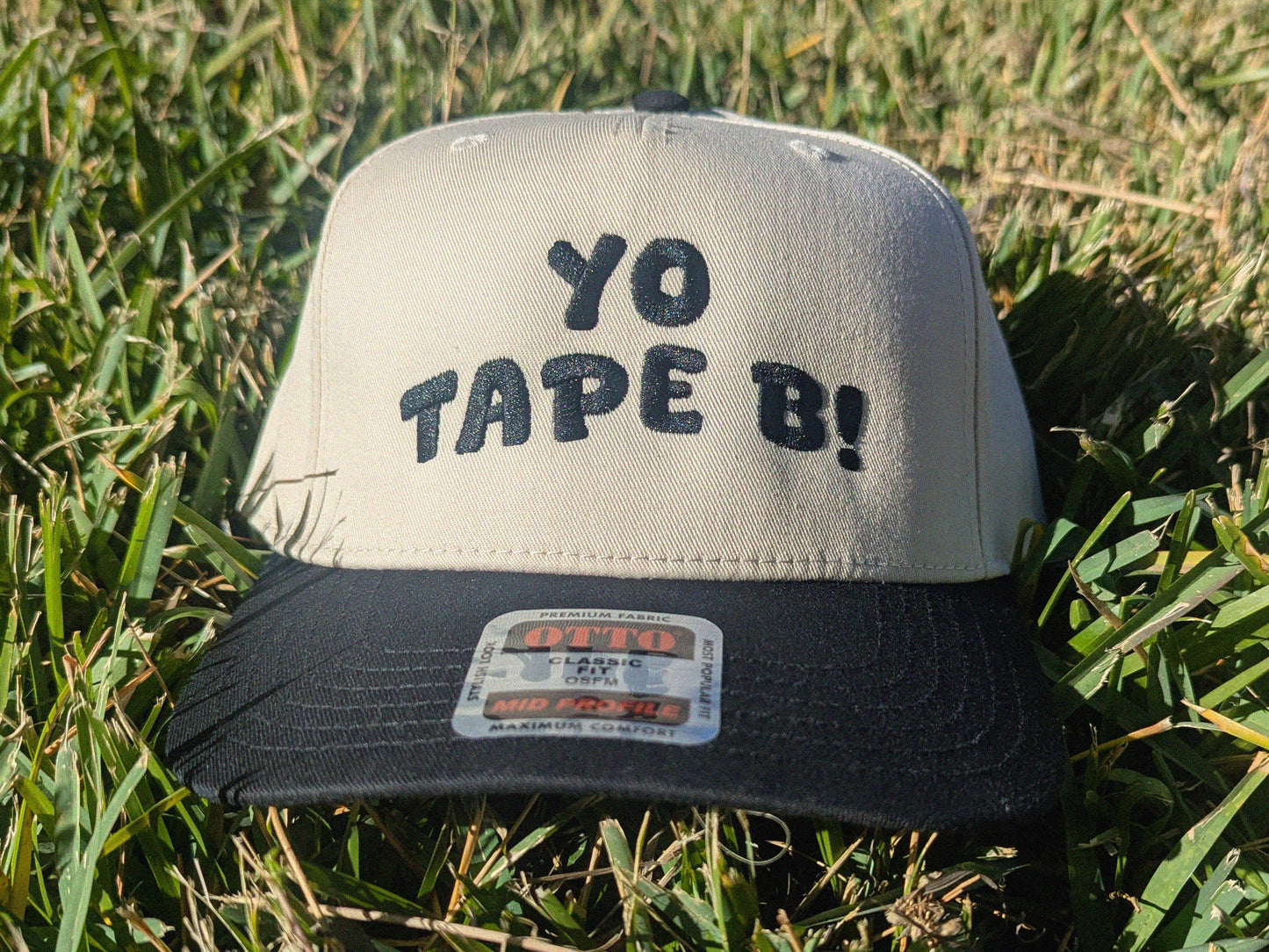 Yo Tape B! Embroidered Trucker Cap - Otto Cap Rave Hat Festival Outfit Raver Gift 5 Panel Cap