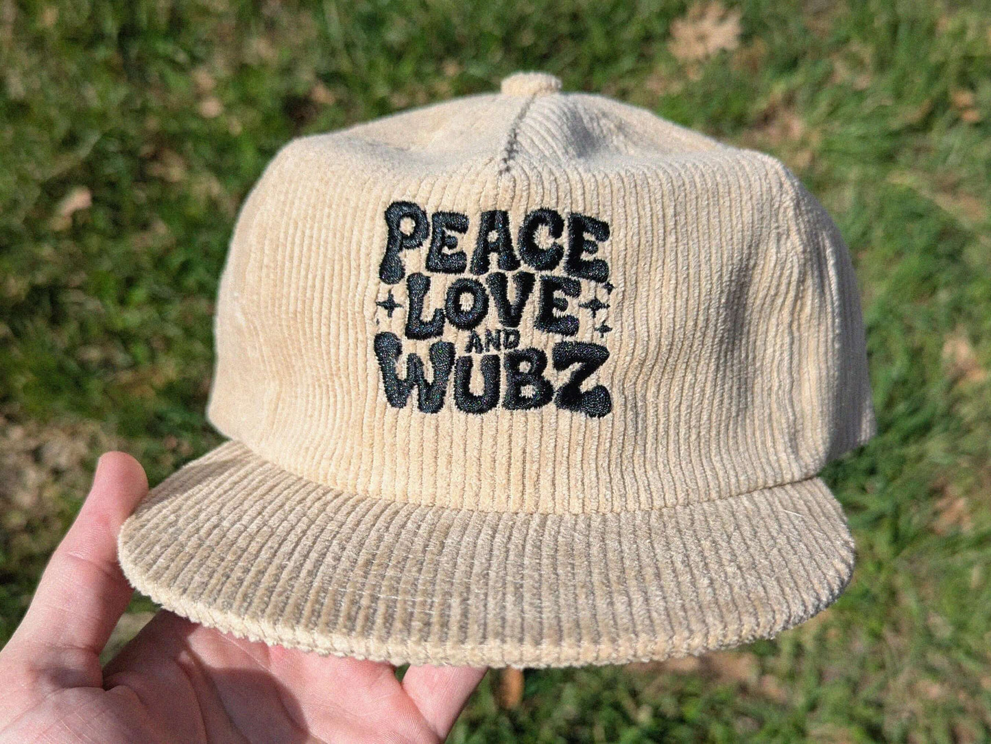 Peace Love and Wubz Corduroy Cap